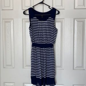 Gray and Navy striped dress